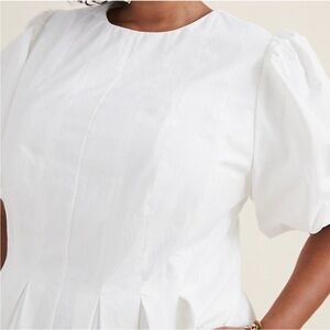 Anthropologie White Dress with Timeless Elegance Size 6